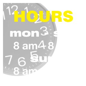 Hours: Mon-Sat 8:00 - 8:00; Sun 8:00 - 7:00